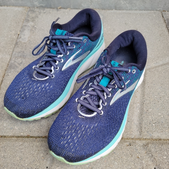 Brooks Shoes Brooks Ghost Womens Blue Size 9d Wide Holes Poshmark